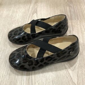 NATURINO Leopard Print Girls Ballet Flats- Size 25 (Euro)/9 (US) Toddler Girl